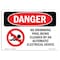 Signmission OSHA Danger Sign, 7" Height, Rigid Plastic, No Swimming Cleaned By Automatic Device, Landscape OS-DS-P-710-L-1630 - alternate 1